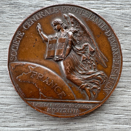 Médaille Ancienne - Société Centrale Protestante d' Evangélisation - Cuivre - 1897