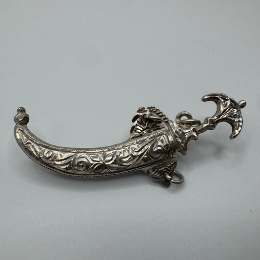 Broche ancienne berbère « sabre » - argent massif