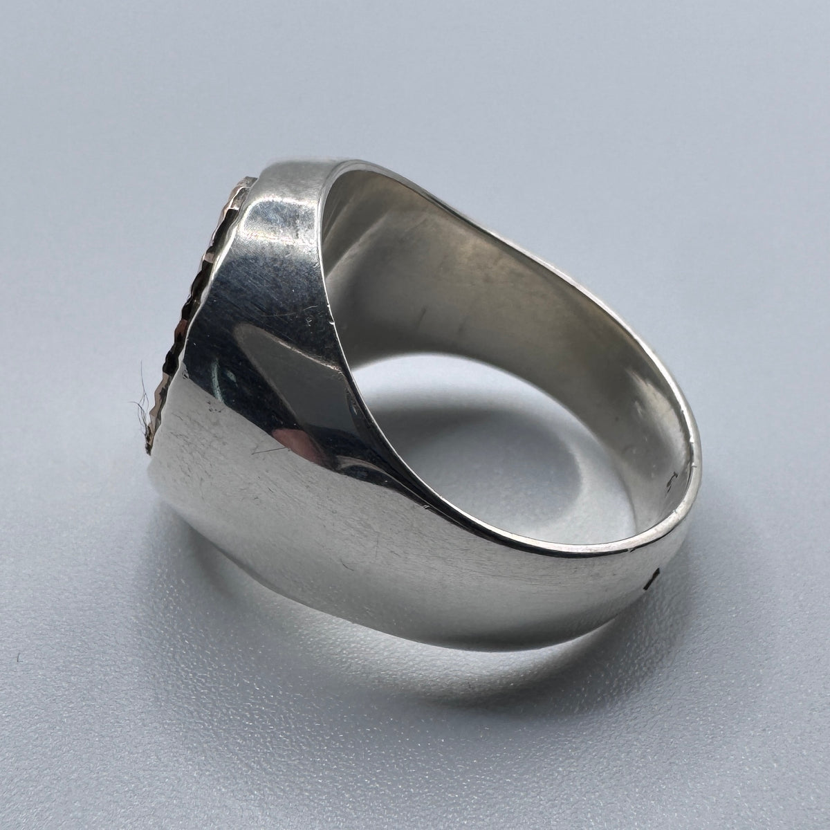 Superbe chevalière ancienne - argent et or