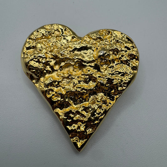 Broche Vintage « cœur » - métal doré