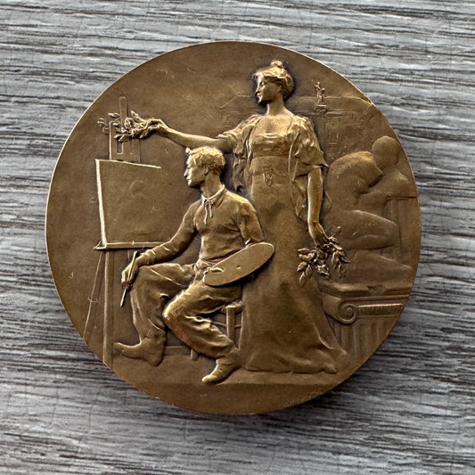 Médaille ancienne en bronze « concours de dessin 1924 »