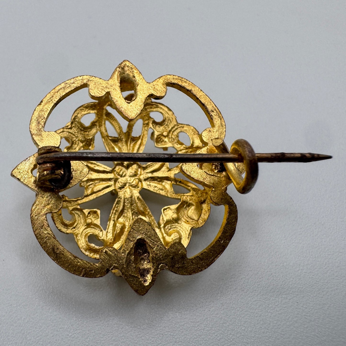 Broche ancienne vers 1900 - métal doré