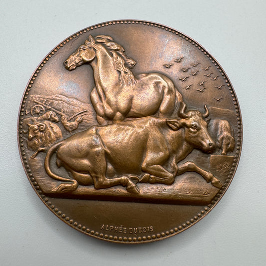 Médaille ancienne en bronze - Comice agricole de la Puisaye