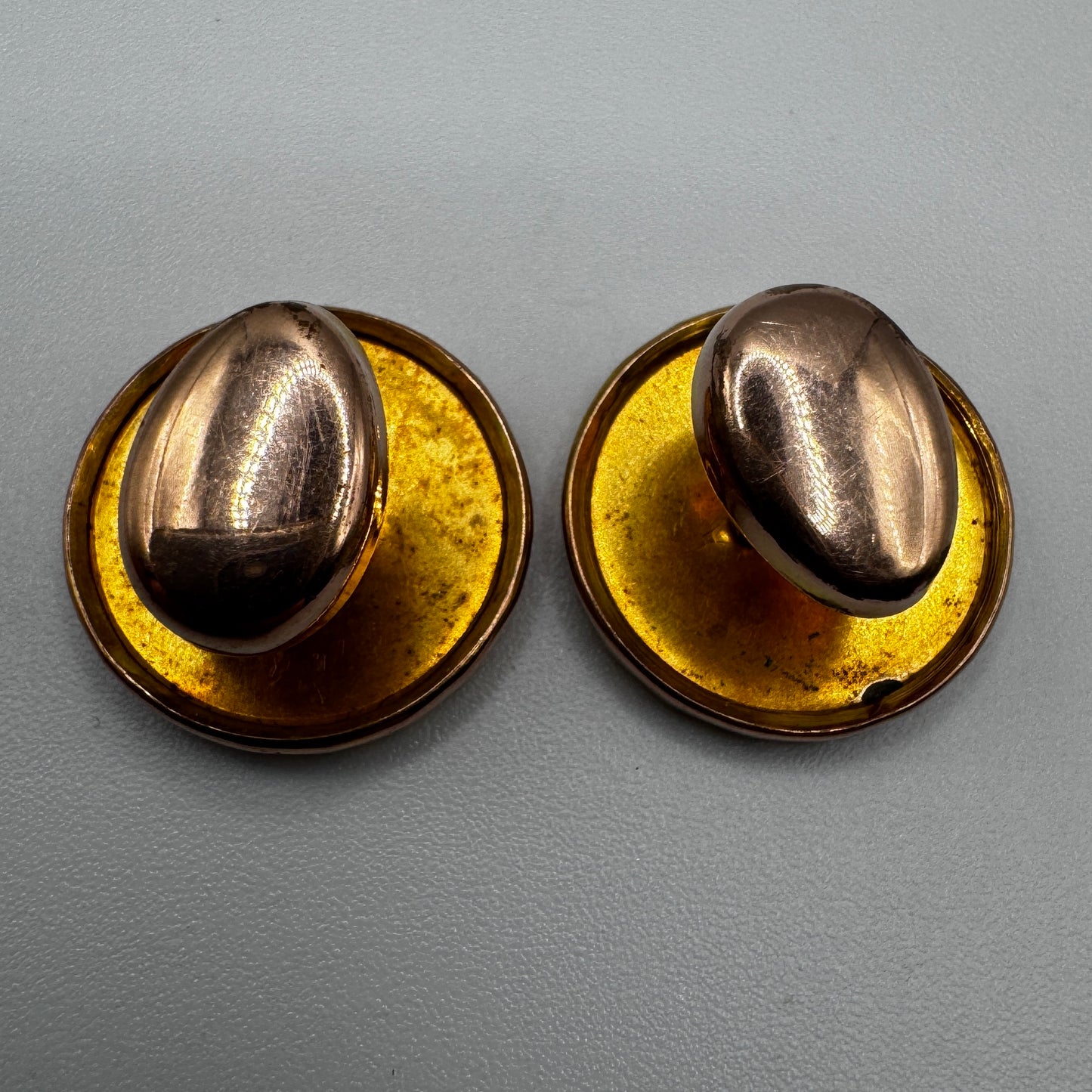 Boutons de manchettes vers 1900 - plaqué or