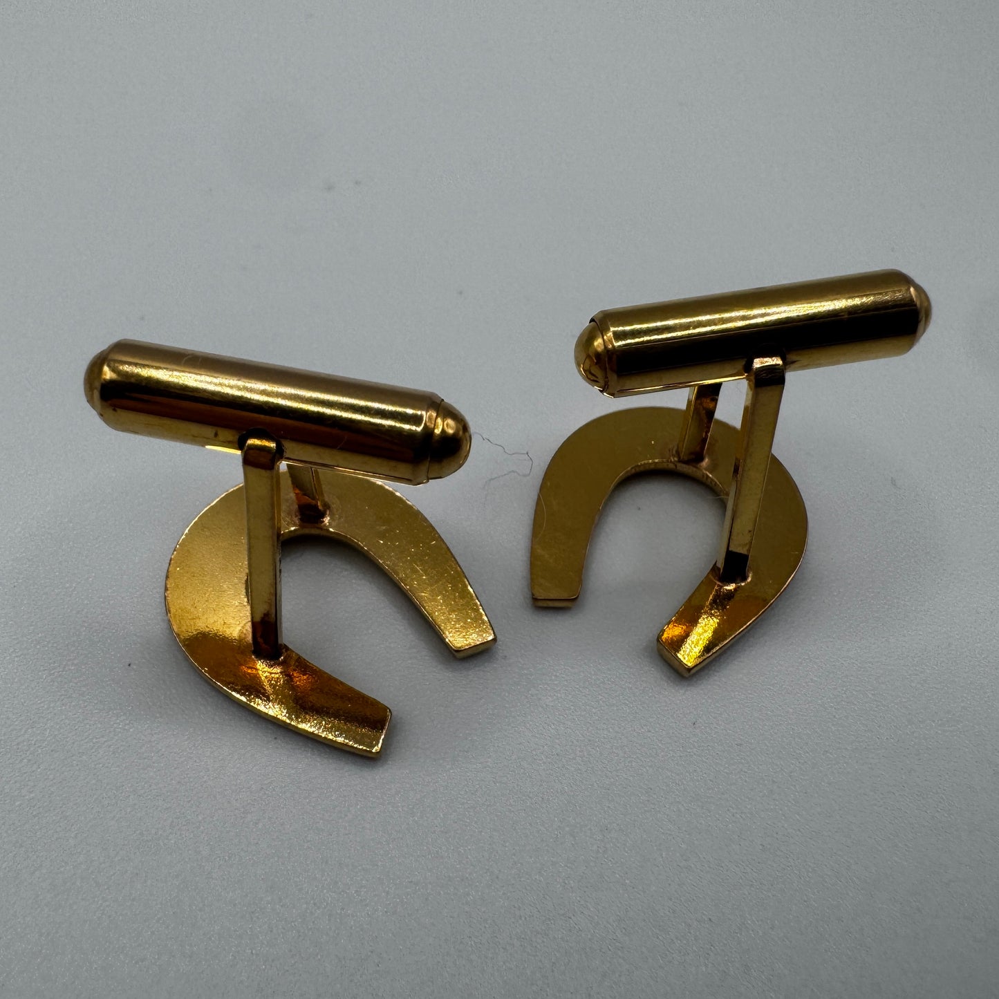 Boutons de manchettes « fer à cheval » - plaqué or Murat