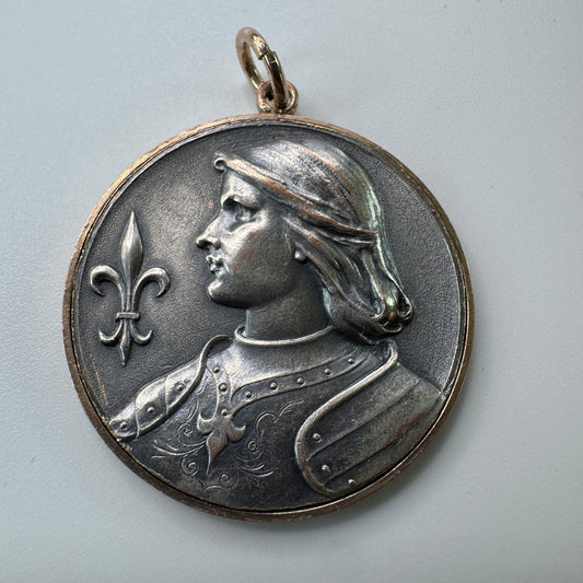 Grande Médaille religieuse ancienne « Jeanne D’Arc »