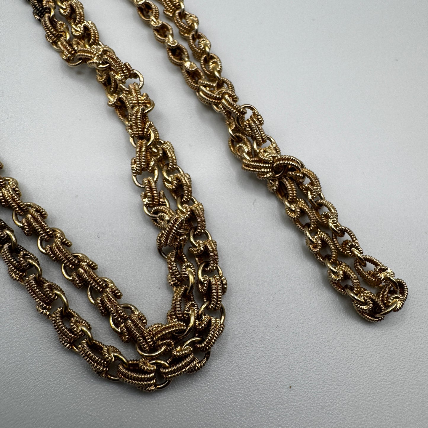 Superbe Sautoir ancien - Argent massif vermeil