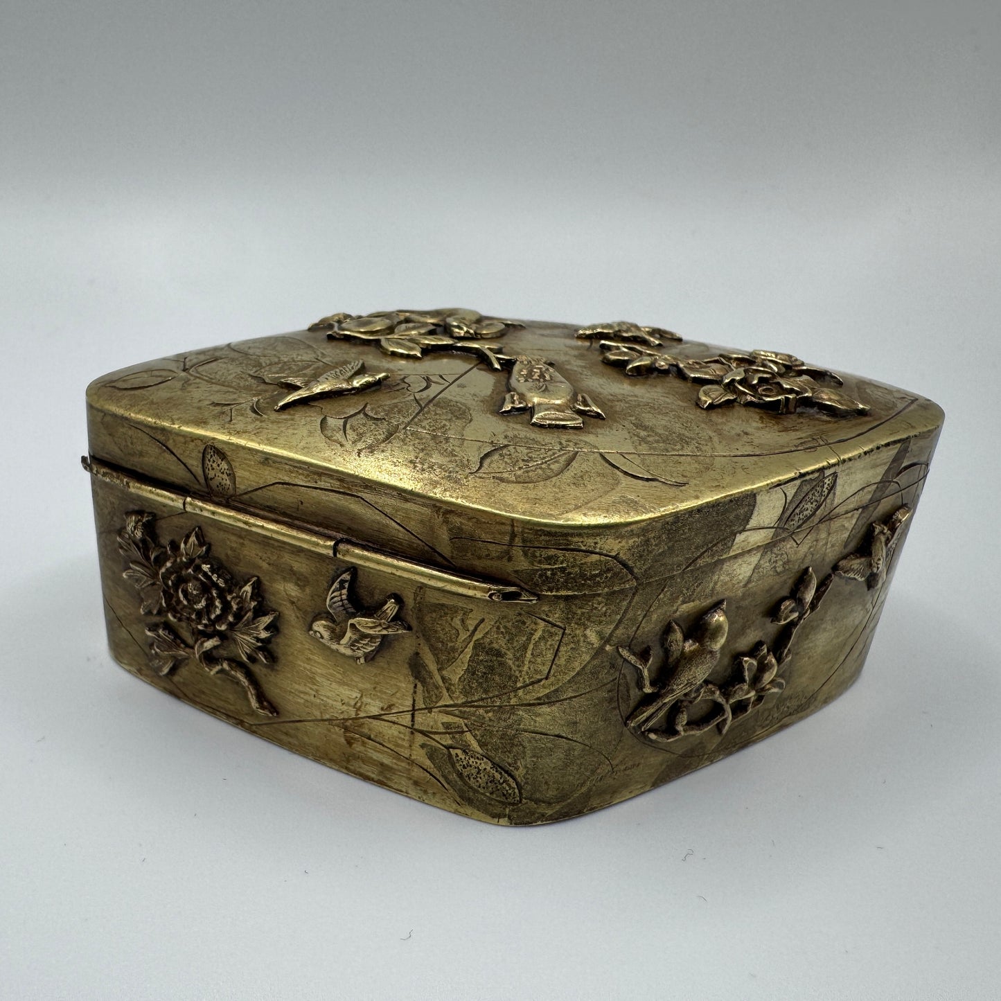 Boîte asiatique ancienne en bronze - vers 1900