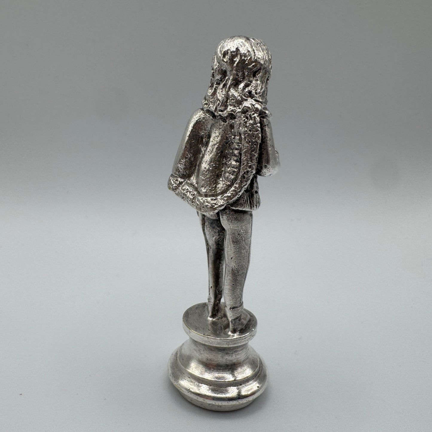 Cachet Sceau ancien vers 1900 - « gentilhomme » - bronze argenté