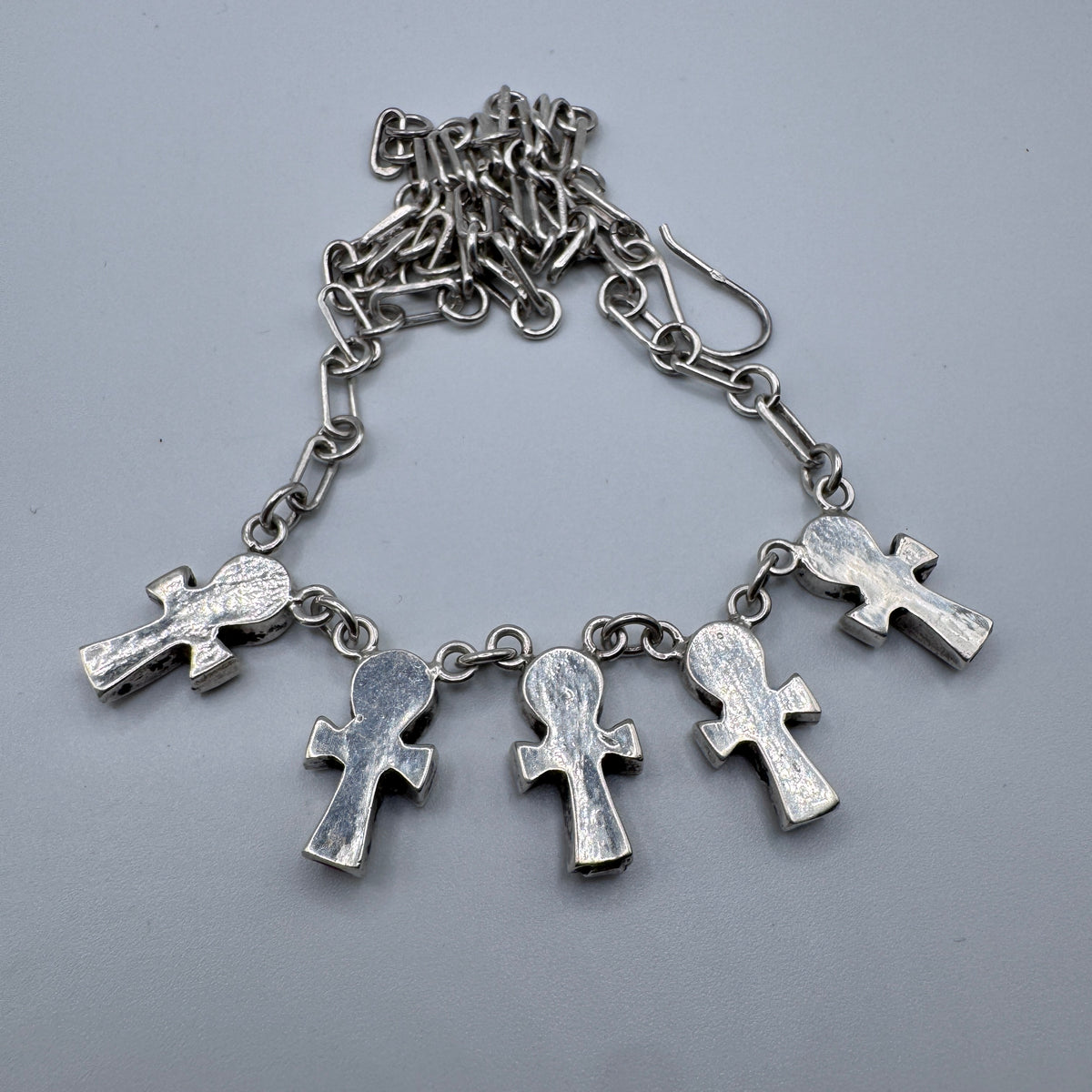 Collier ancien égyptien - en argent émaillé
