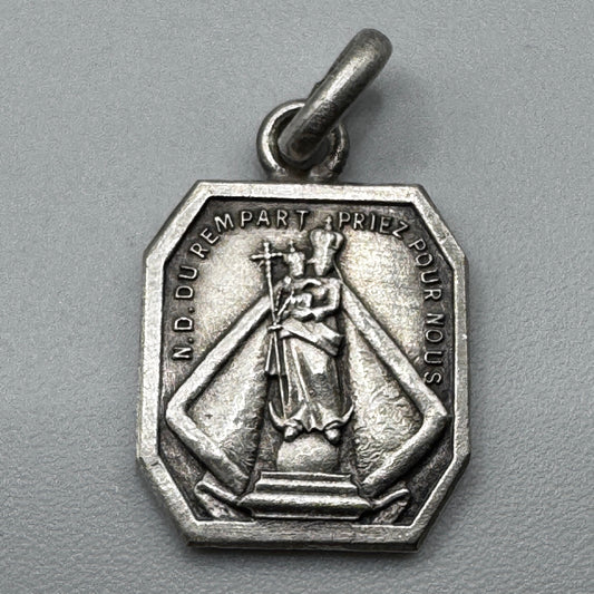 Médaille religieuse ancienne « Notre Dame du rempart »