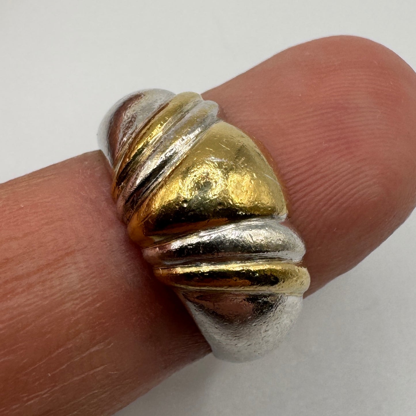 Bague en argent et vermeil