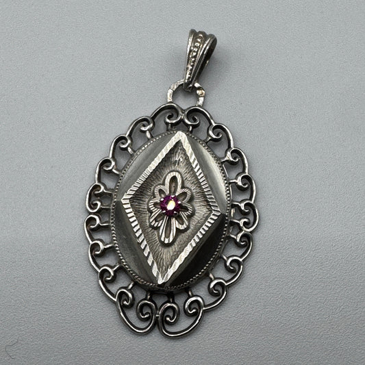 Joli Pendentif ancien - argent massif