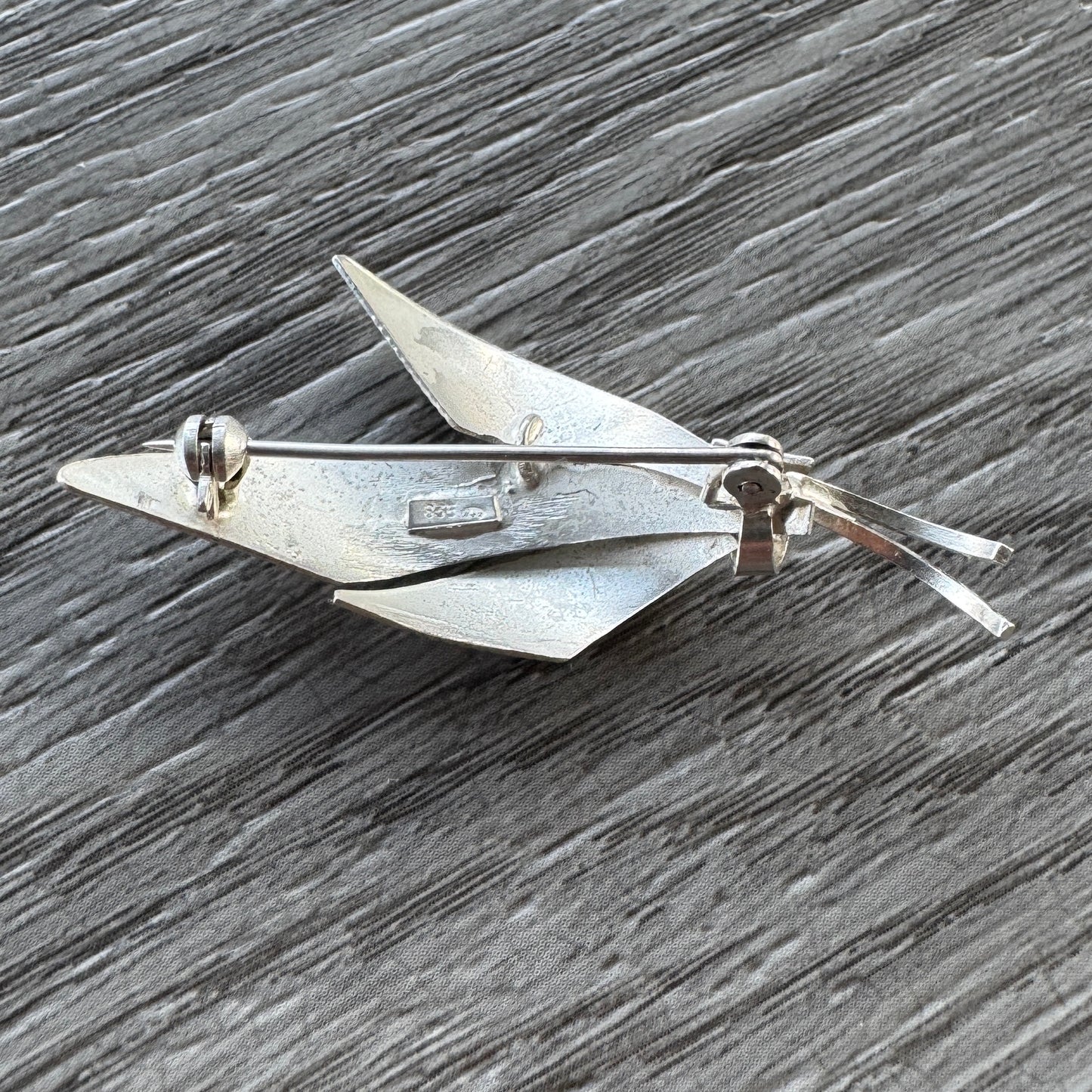 Broche vintage « feuillage » - argent