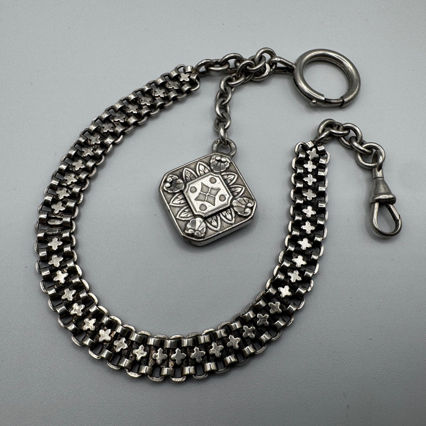 Châtelaine de montre à gousset XIXeme - argent massif