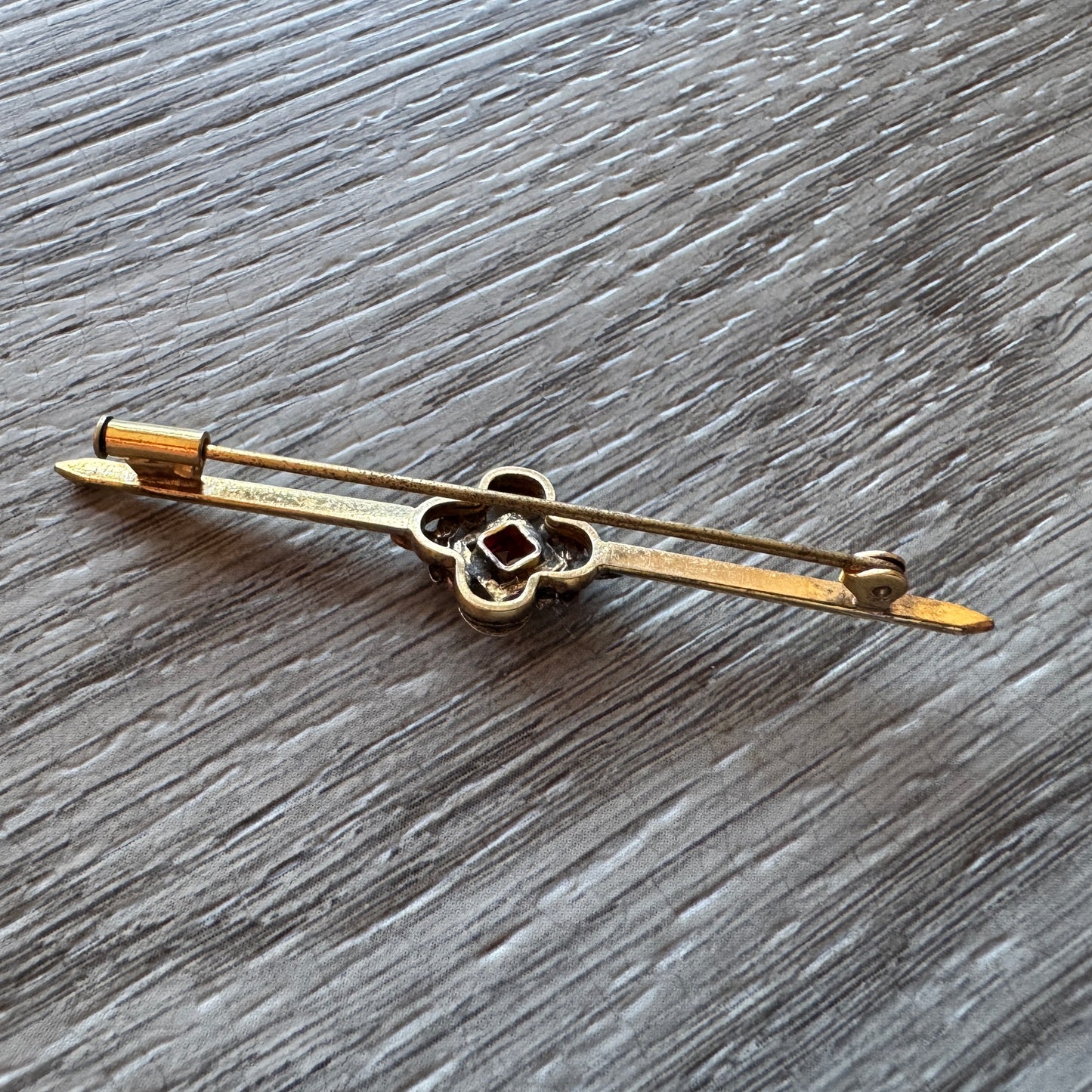 Broche ancienne en plaqué or - vers 1900
