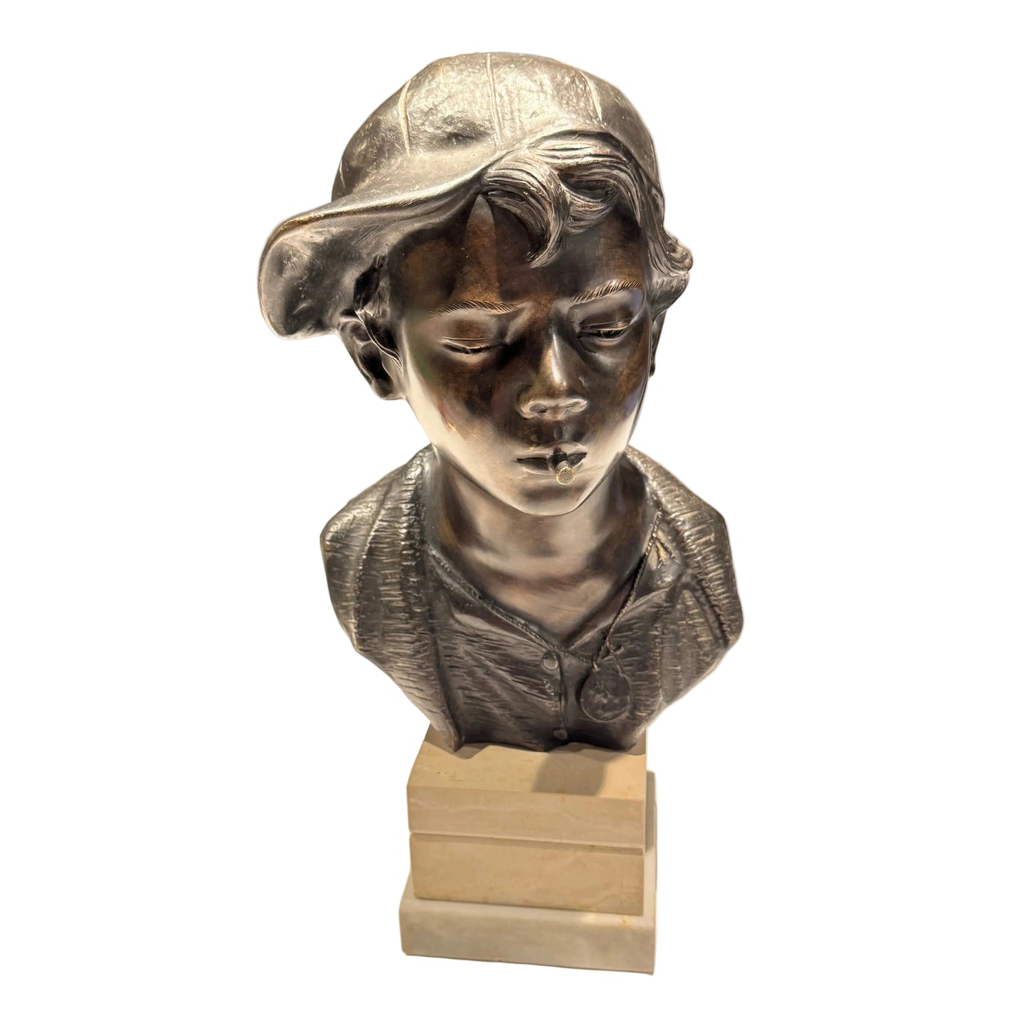 Sculpture napolitaine en bronze « Scugnizzo » par Giovanni de Martino