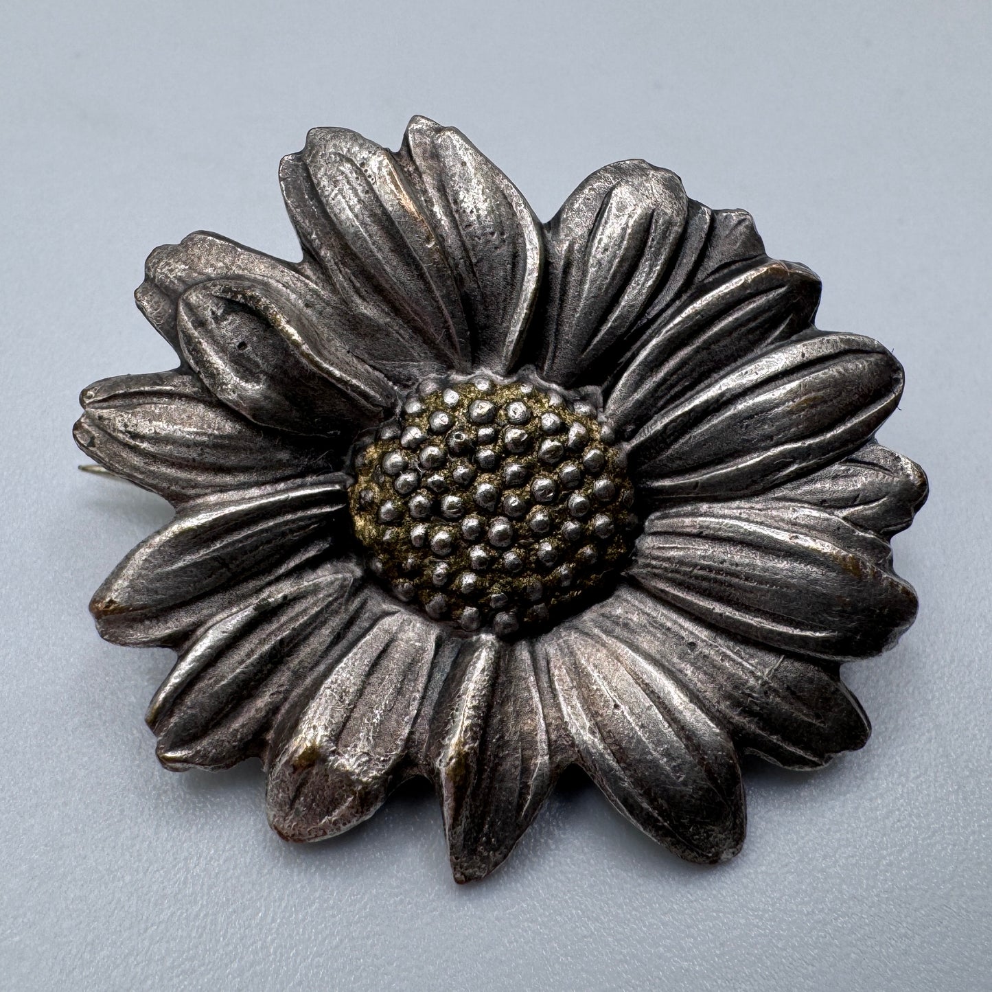 Broche Ancienne Mellerio « Marguerite » - Métal Argenté