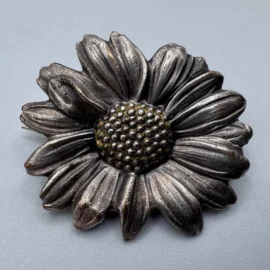 Broche Ancienne Mellerio « Marguerite » - Métal Argenté