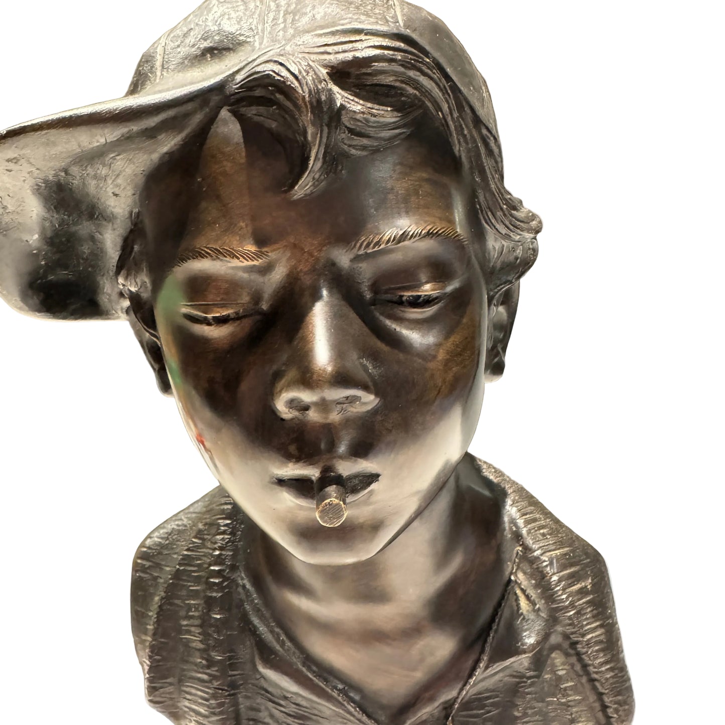 Sculpture napolitaine en bronze « Scugnizzo » par Giovanni de Martino