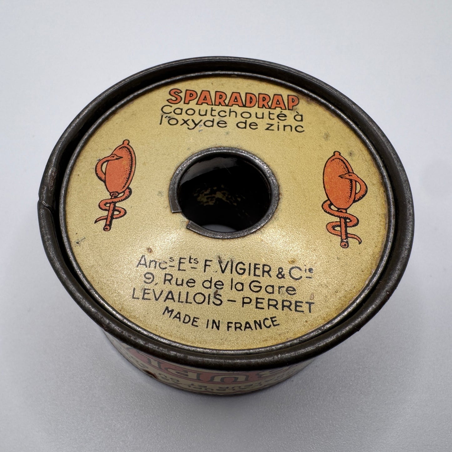 Boîte sparadrap ancien en tôle - VIGIER à Levallois