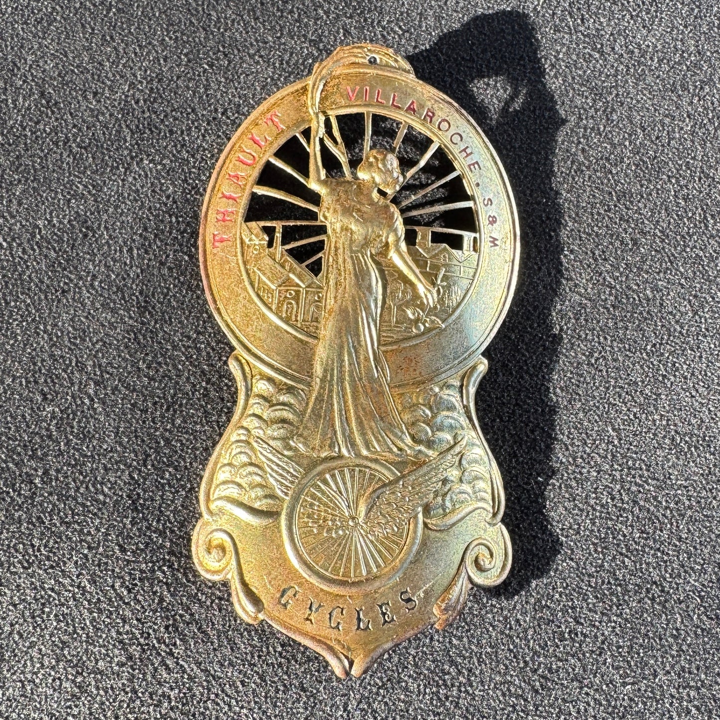Plaqué de vélo Art Nouveau - « Thibault Villaroche »