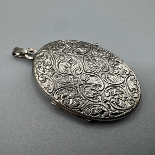 Pendentif vintage - porte photo ou relique - argent massif