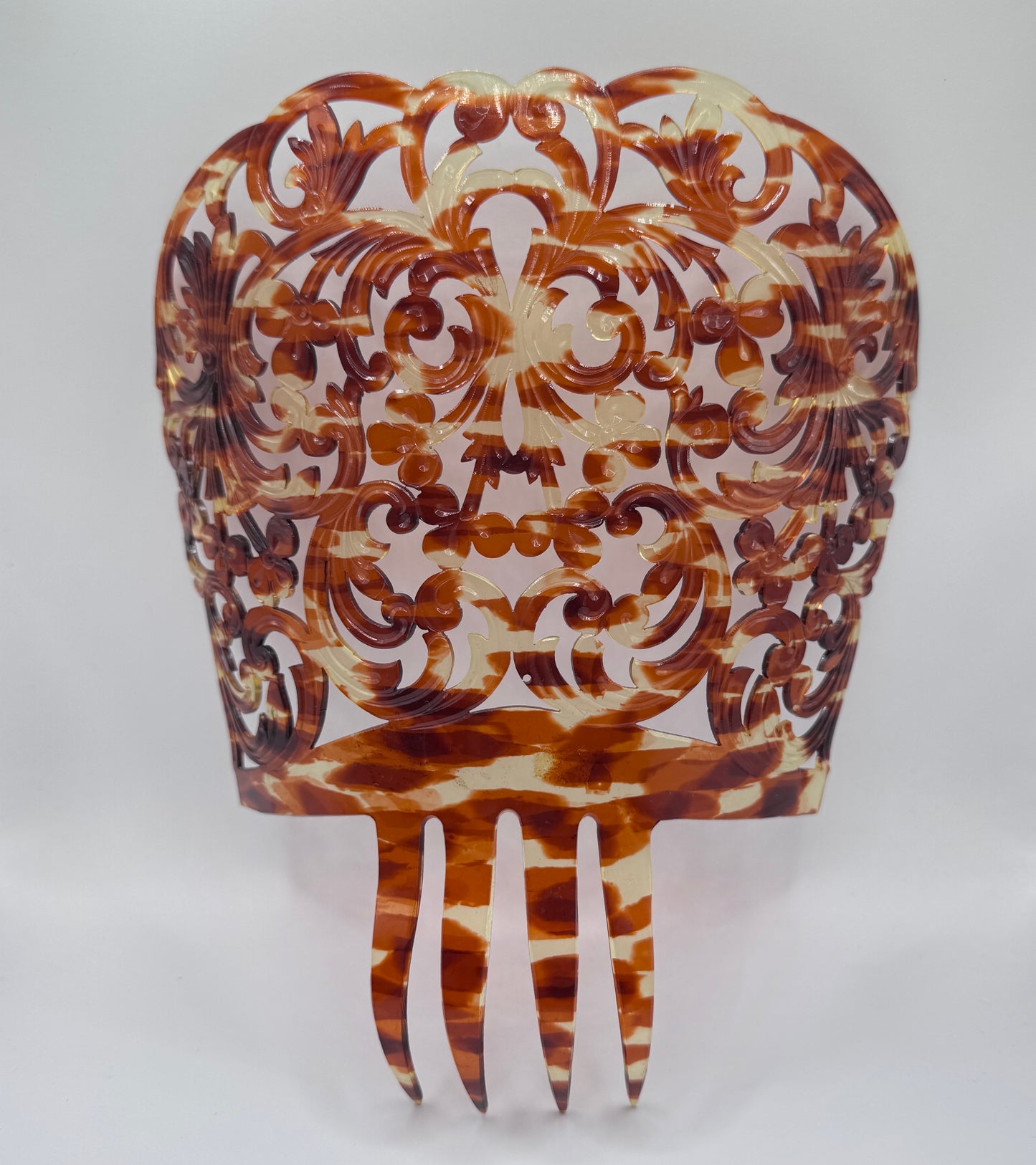 Grand Peigne à cheveux art deco - celluloïd