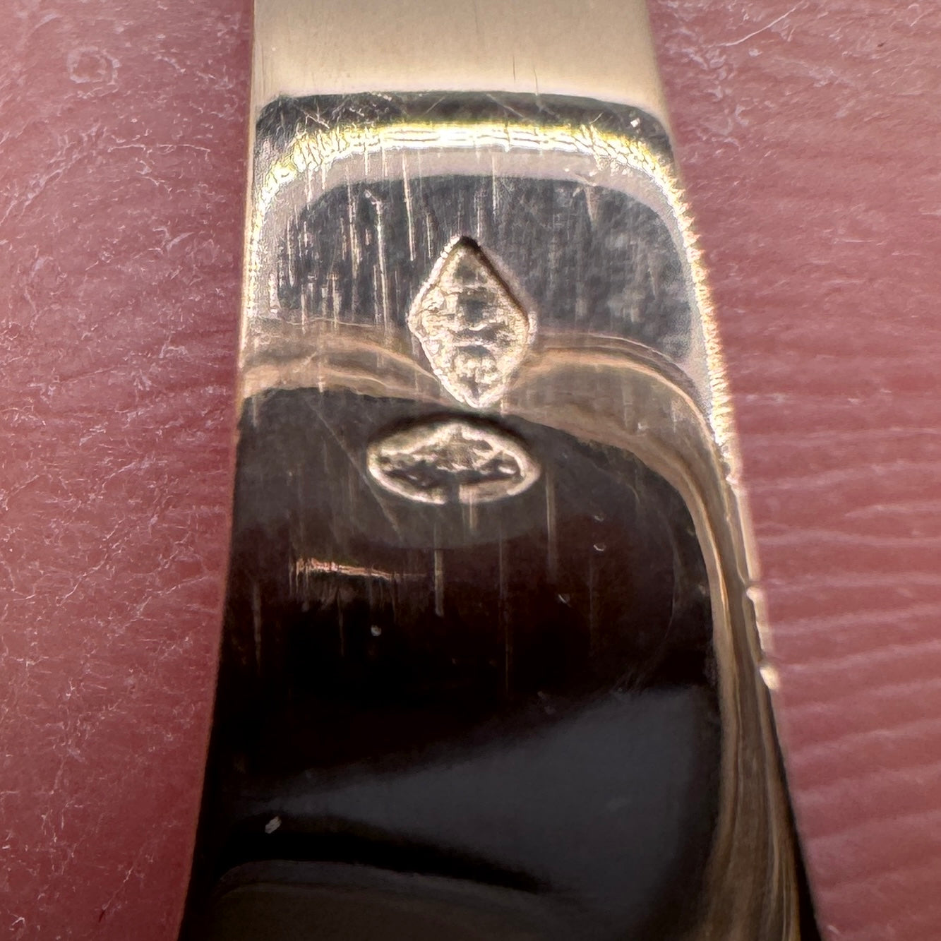 Superbe chevalière ancienne - argent et or initiales NB