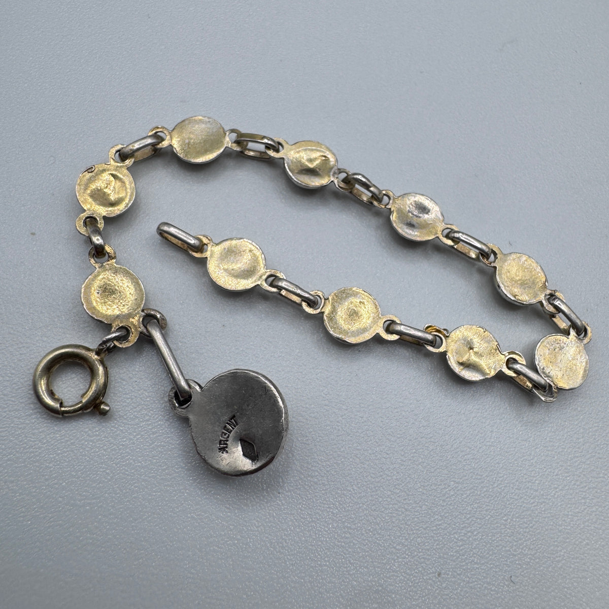 Superbe Dizainier ancien « roses de Sainte Thérèse » en argent et vermeil