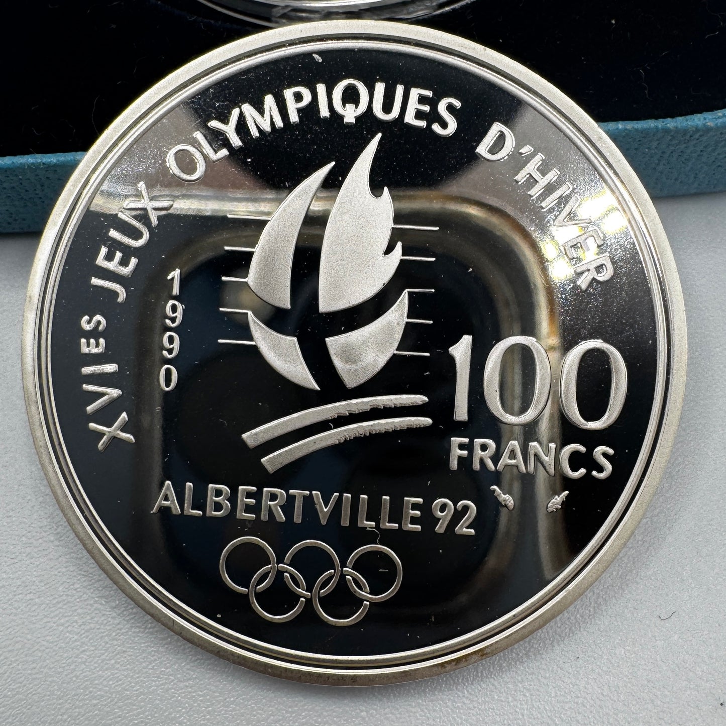 Monnaie 100 francs Alberville 1992 - argent 900/1000