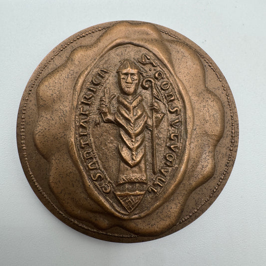 Medaille artistique ancienne en bronze « Notre Dame d’Afrique »