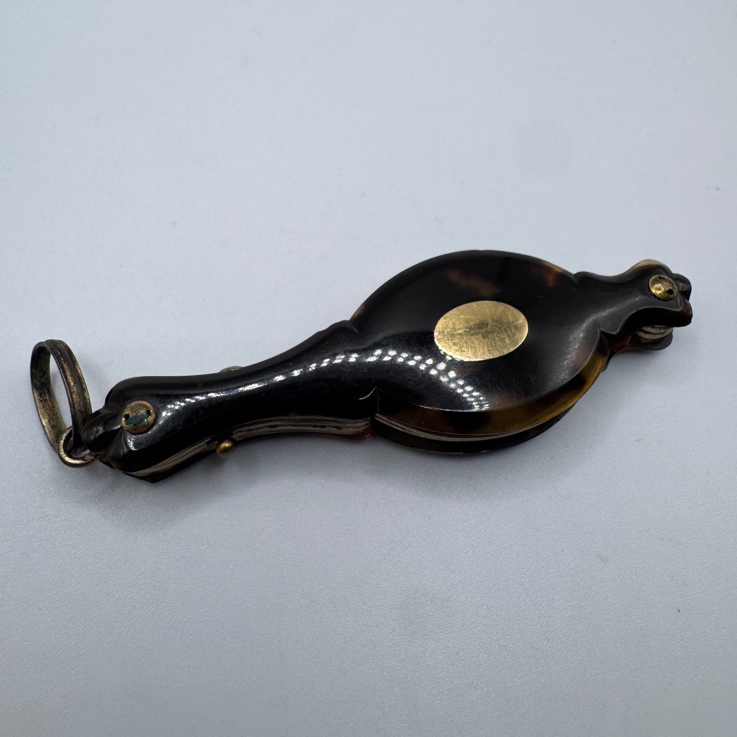 Paire de lorgnons anciens NAPOLÉON III - argent massif vermeil et écaille