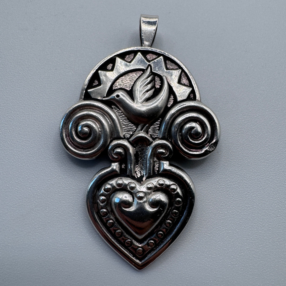 Broche ancienne bretonne KELT en argent signée Péron