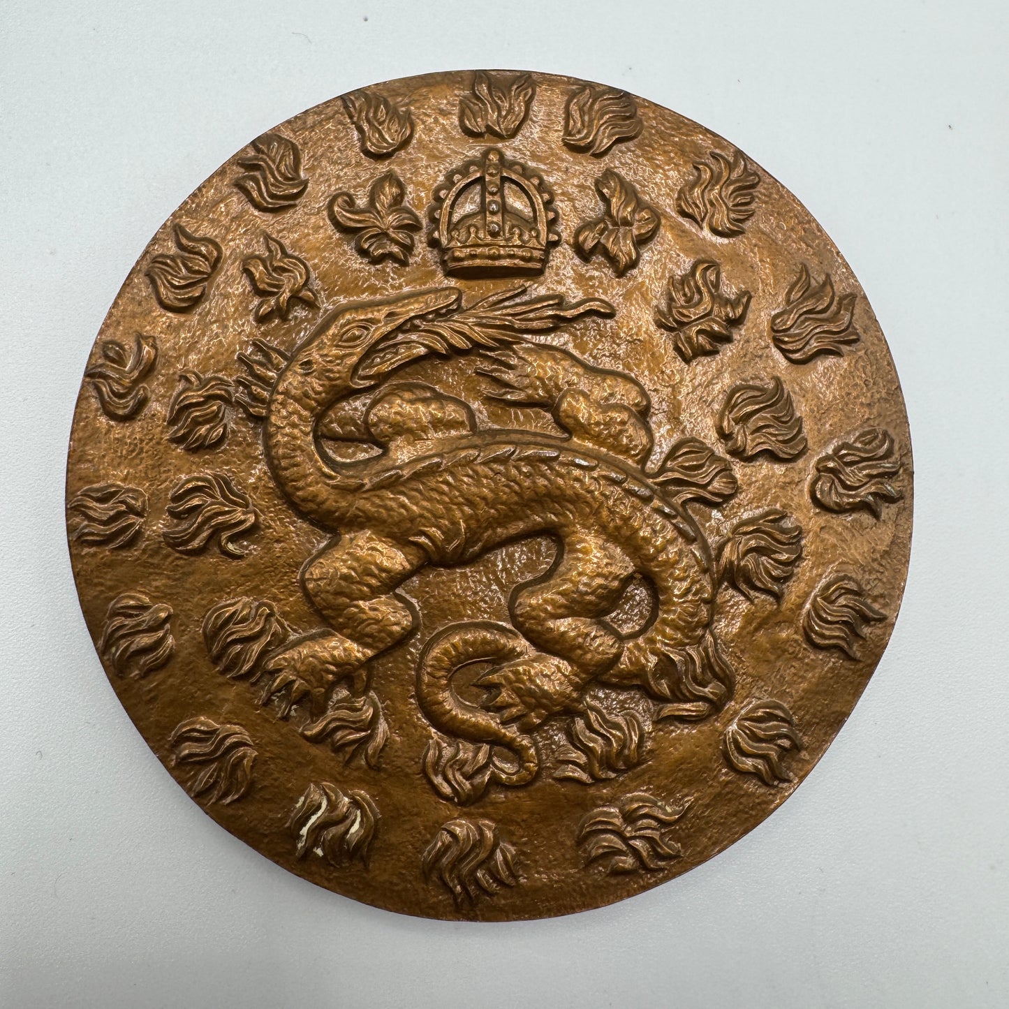Medaille artistique ancienne en bronze « château de Chambord »