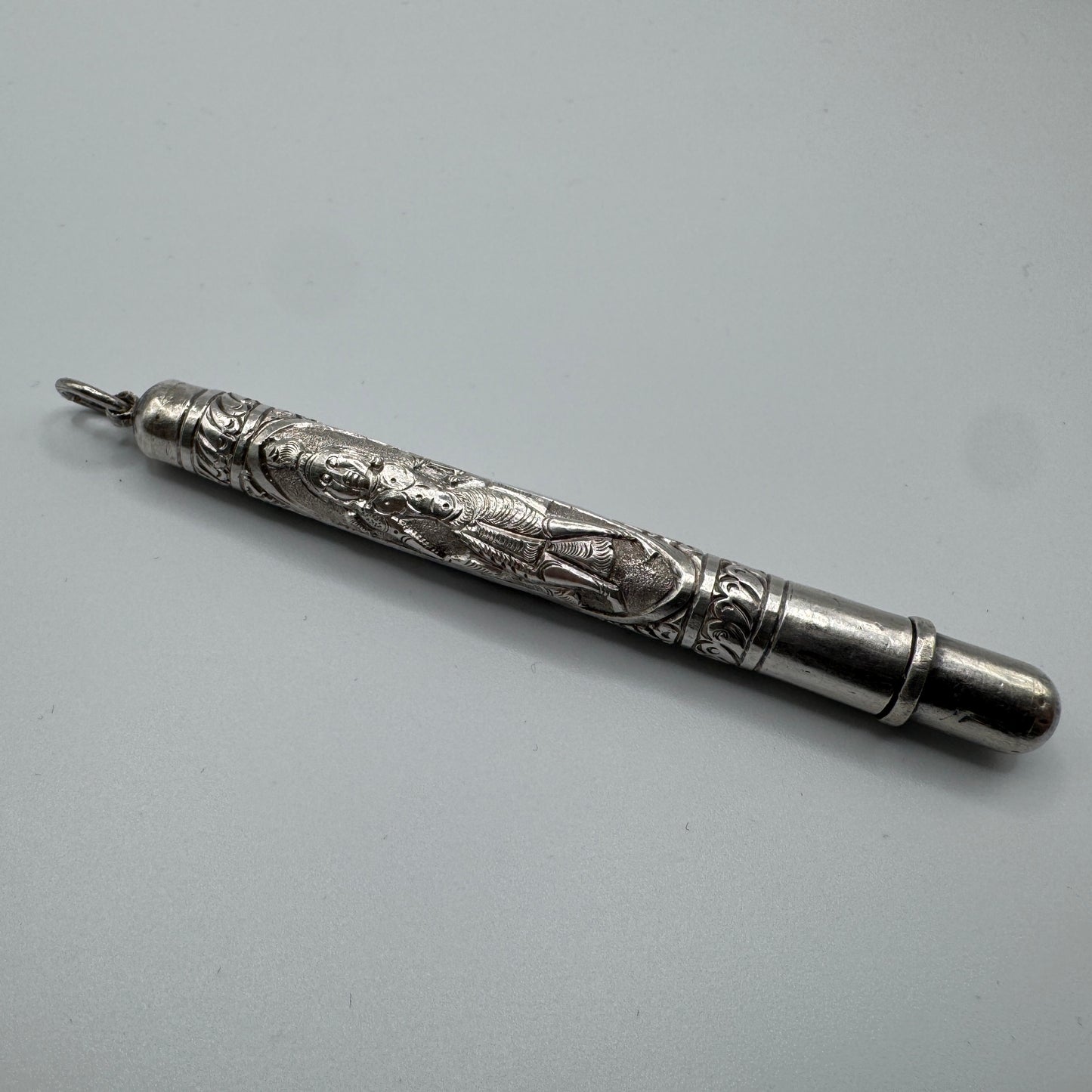 Porte crayon ancien Indonésie - argent massif