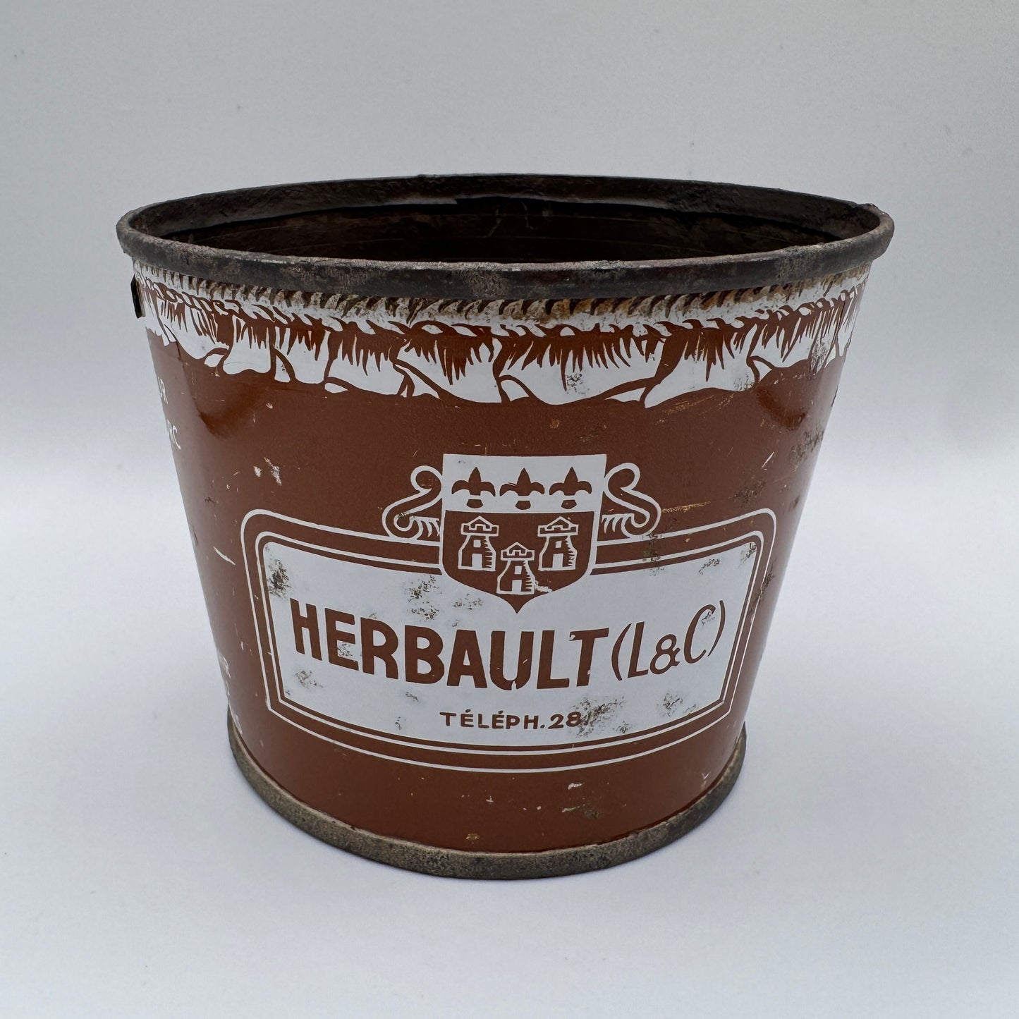 Pot de rillettes ancien en tôle - GERMANAUD à Herbault (41)