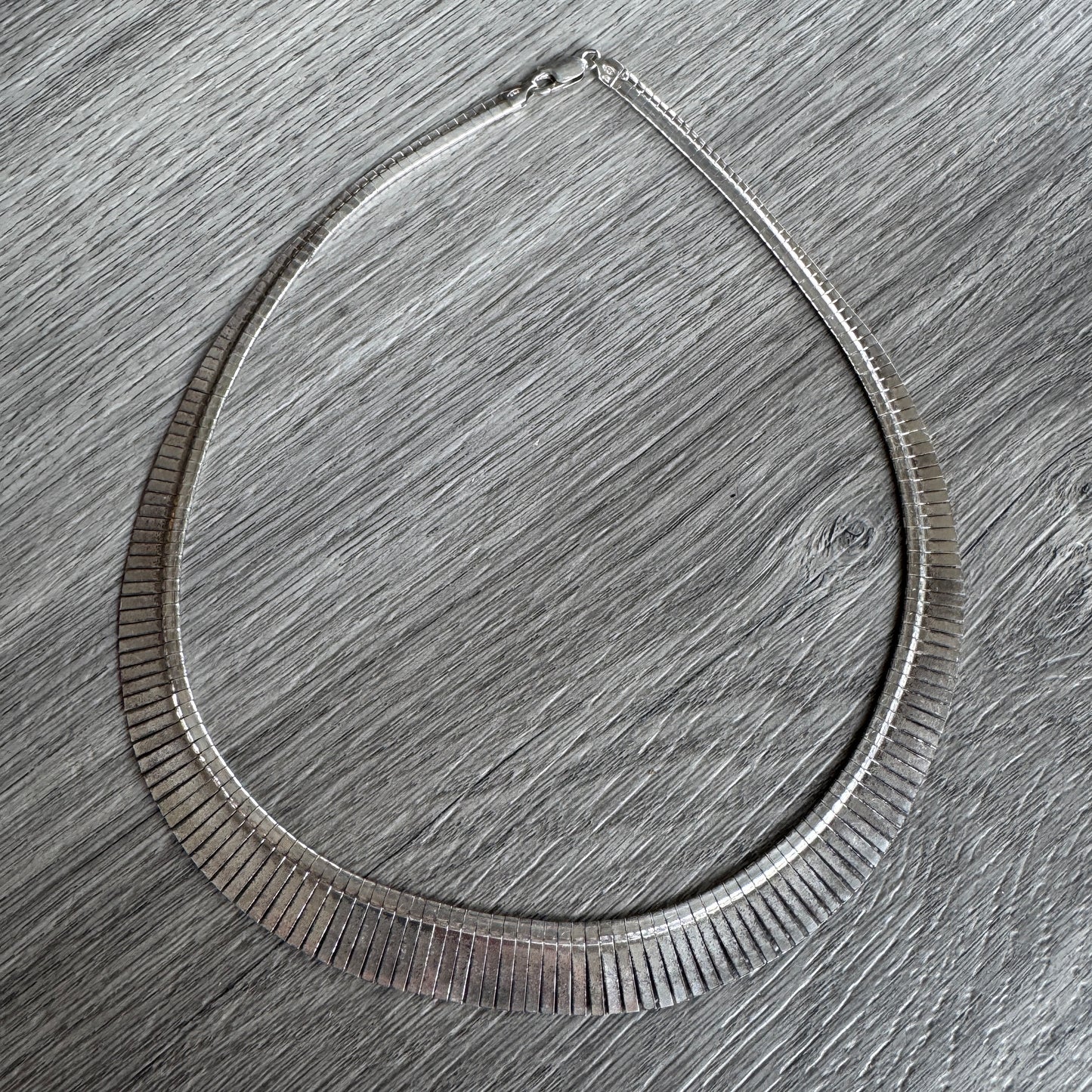 Collier maille plate égyptienne en argent 925