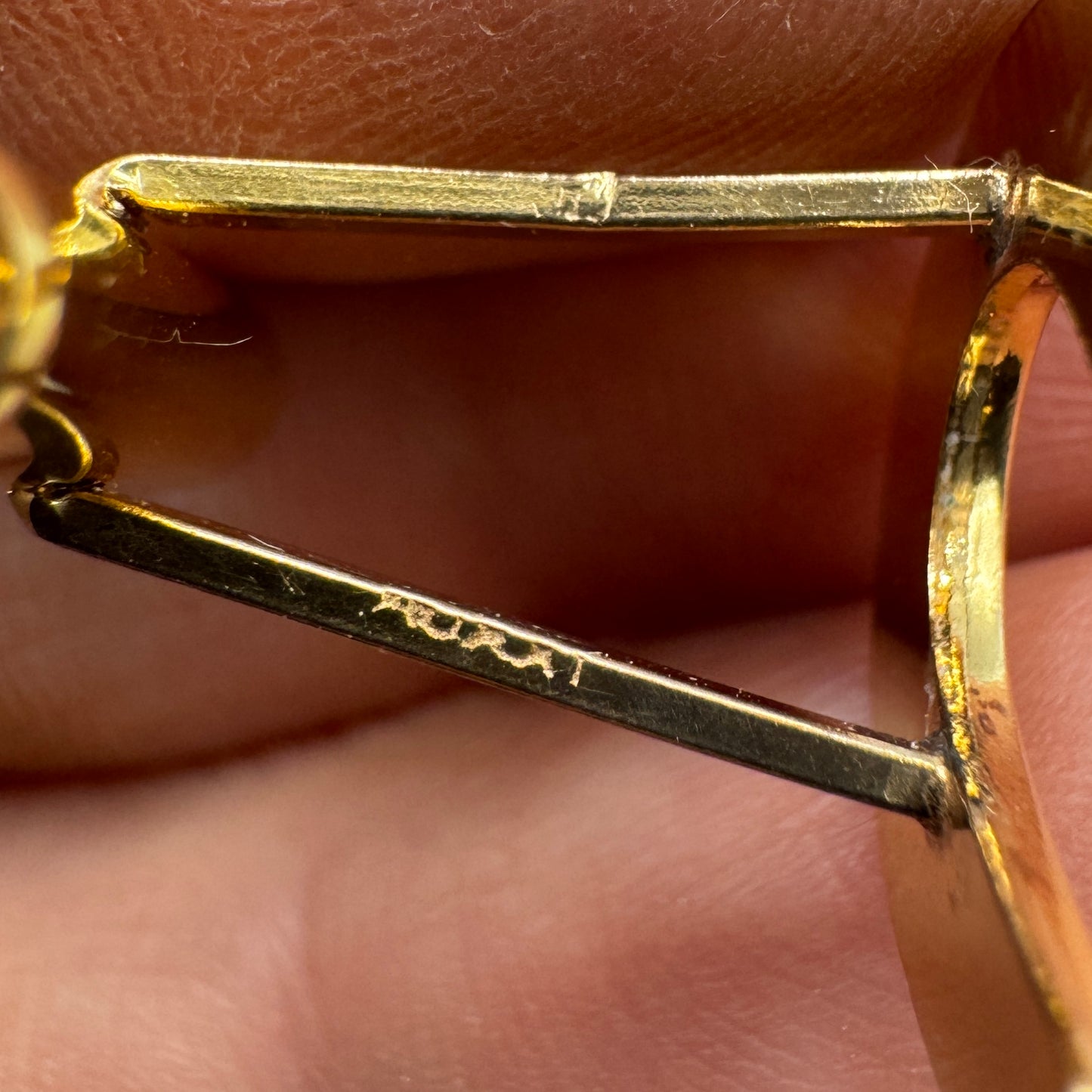 Boutons de manchettes « fer à cheval » - plaqué or Murat