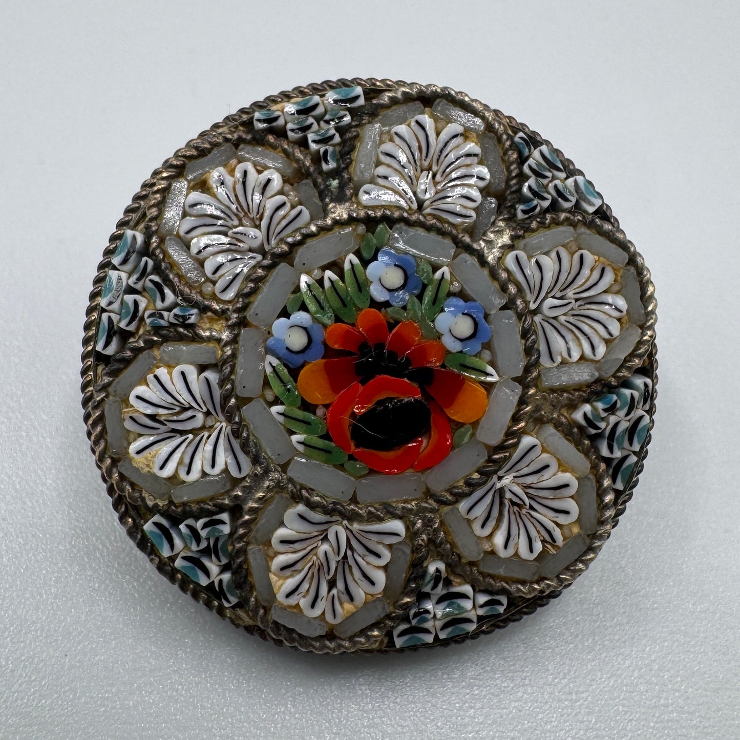 Broche ancienne - micro mosaïques