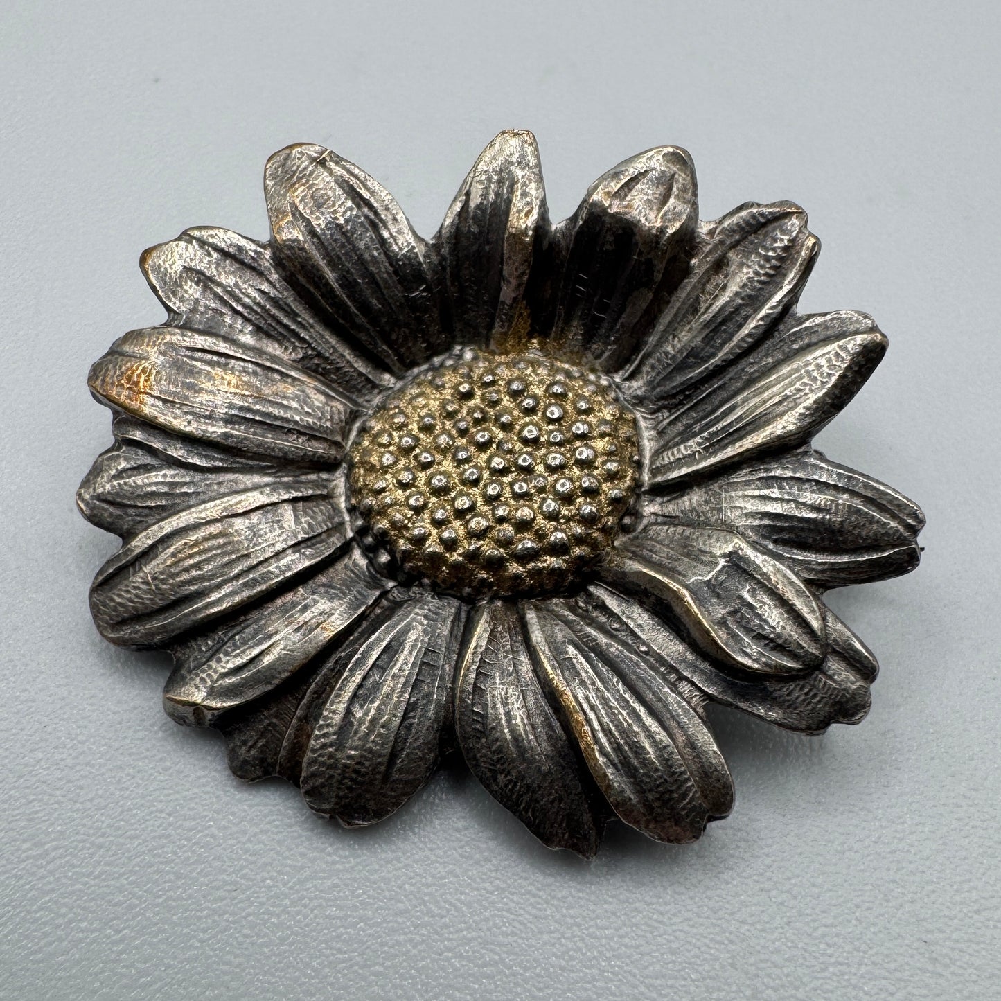 Broche Ancienne Mellerio « Marguerite » - Métal Argenté