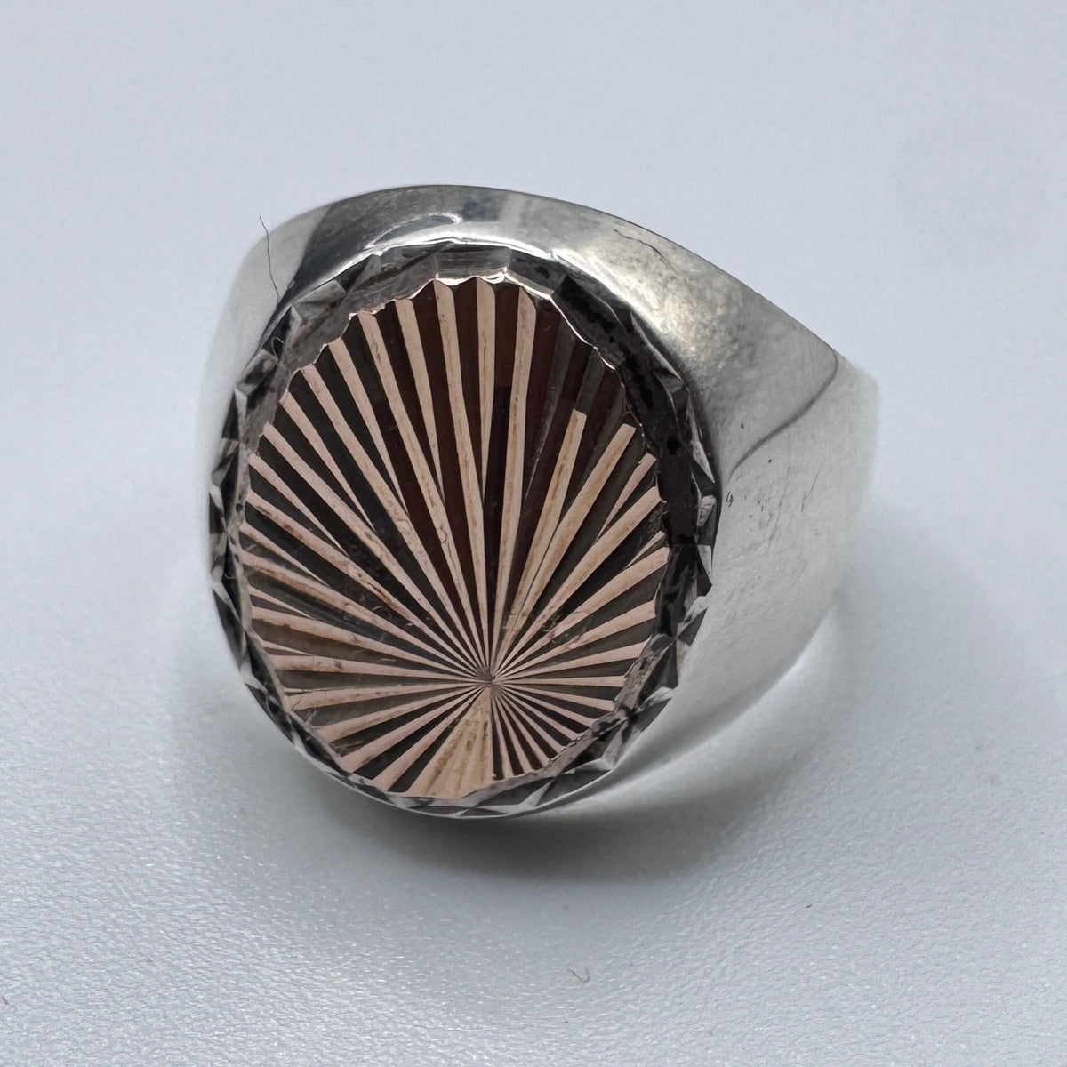 Superbe chevalière ancienne - argent et or