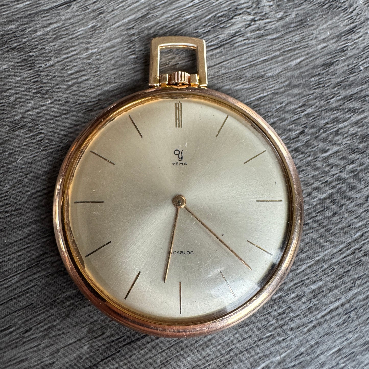 Montre à gousset ancienne YEMA extra plate - plaqué or