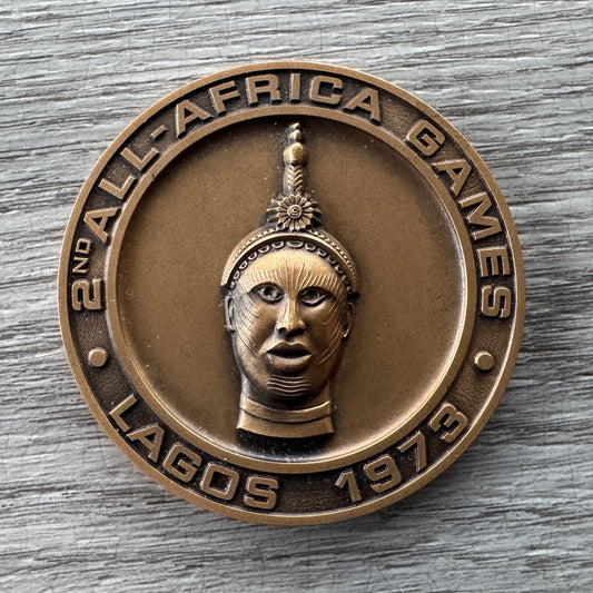 Médaille en bronze 1973 Deuxième Jeux panafricains Lagos, Nigeria - HUGUENIN SUISS