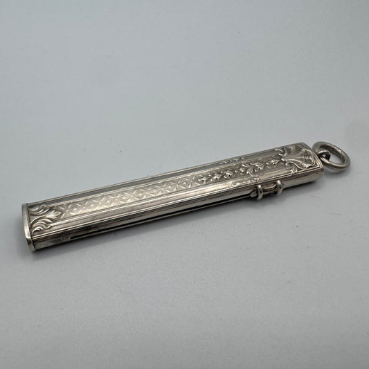Porte crayon ancien Art Nouveau - argent massif