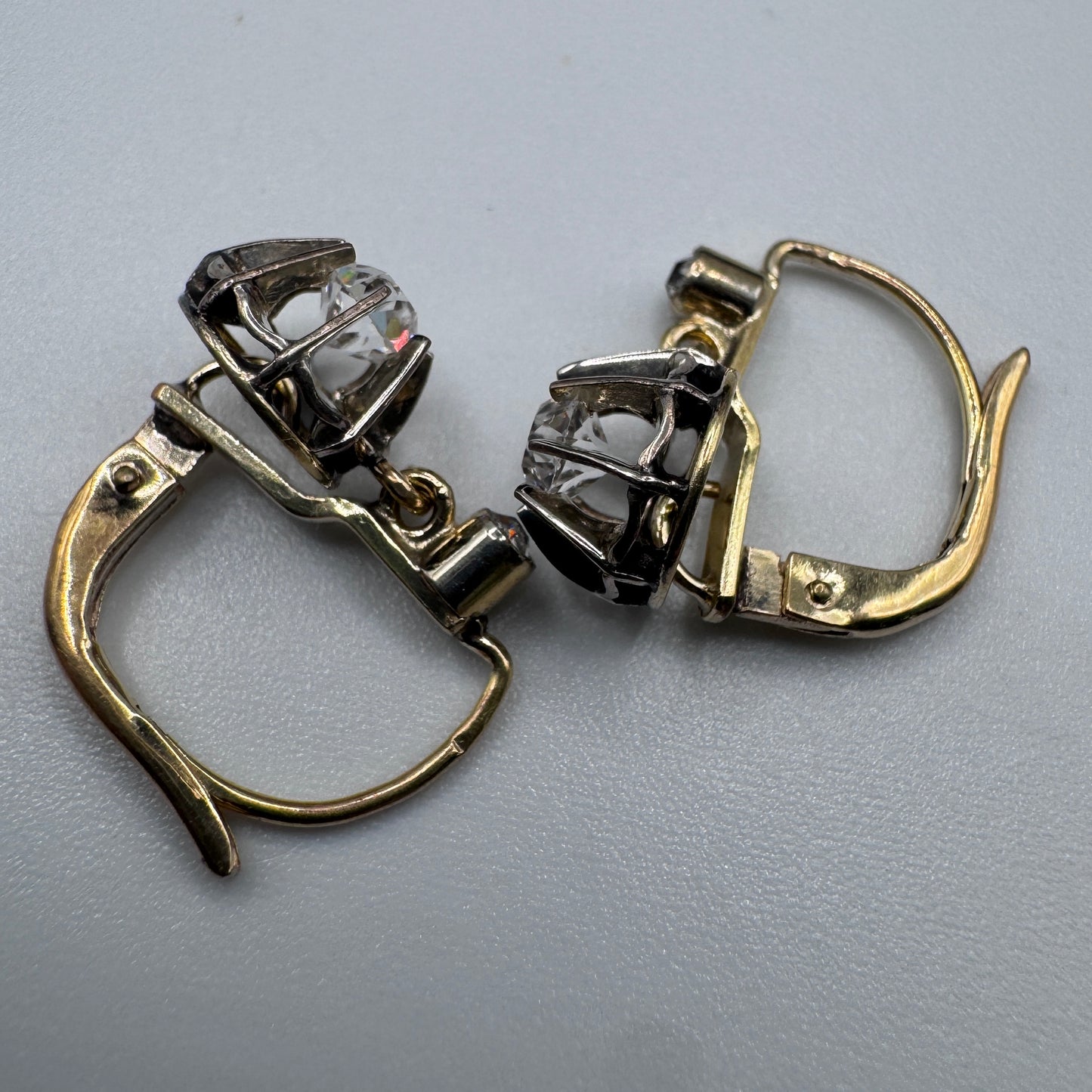 Boucles d’oreilles anciennes Art Deco - plaqué or ORIA - neuf stock bijoutier ancien