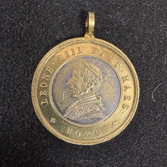 Médaille religieuse ancienne « Pape Léon XIII »