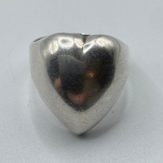 Bague en argent motif « cœur »