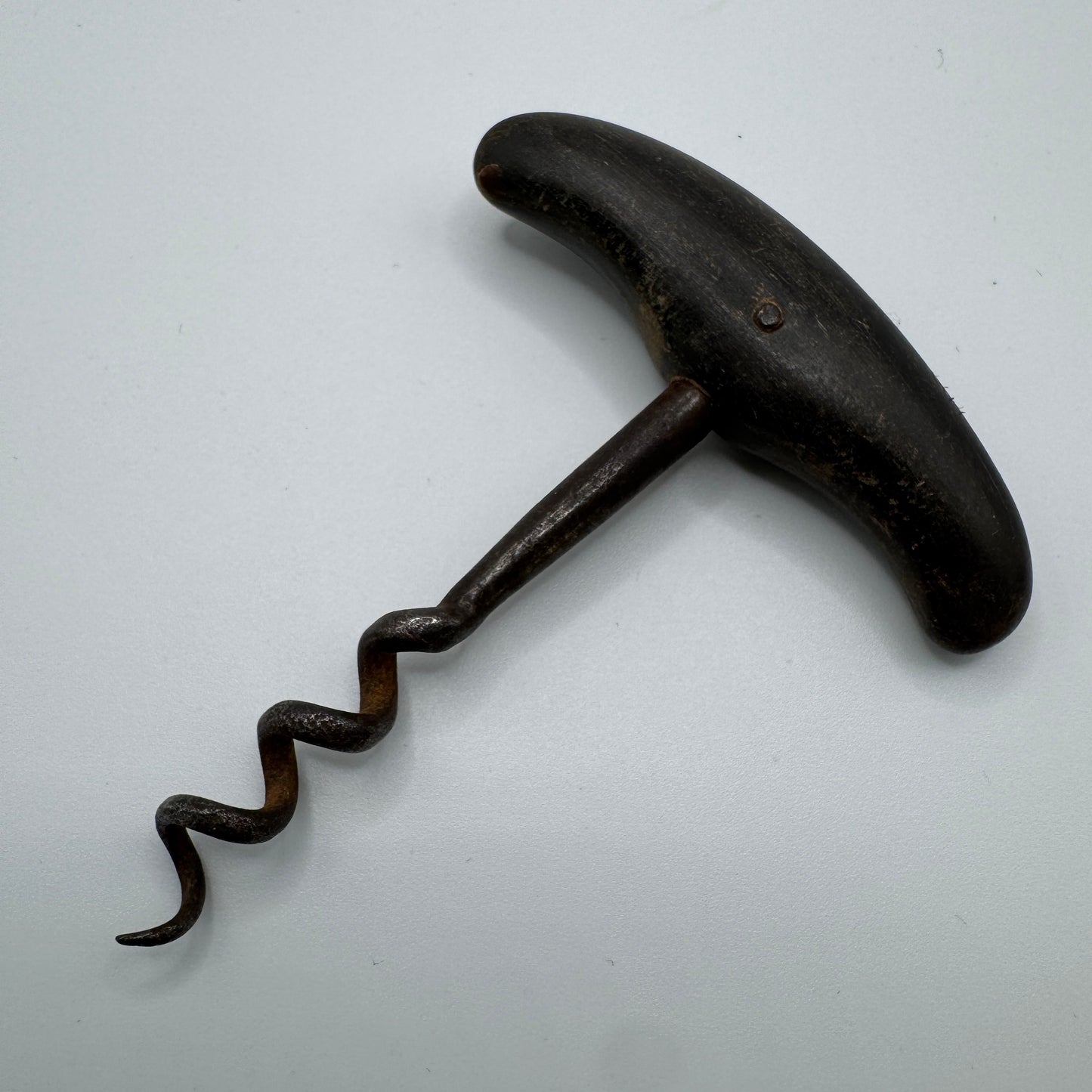 Tire bouchon ancien bronze acier et corne