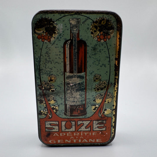 boîte ancienne en tôle lithographiée - « SUZE apéritif gentiane »